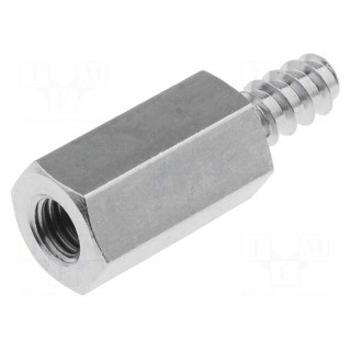 Screwed spacer sleeve | Int.thread: M6 | 10mm | Ext.thread: ST6,3