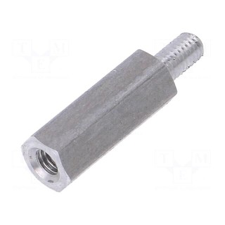 Screwed spacer sleeve | Int.thread: M3 | 15mm | Ext.thread: M3