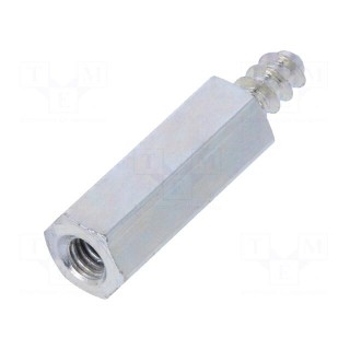 Screwed spacer sleeve | 15mm | Int.thread: M3 | Ext.thread: ST3,3