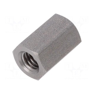 Screwed spacer sleeve | Int.thread: M6 | 15mm | hexagonal