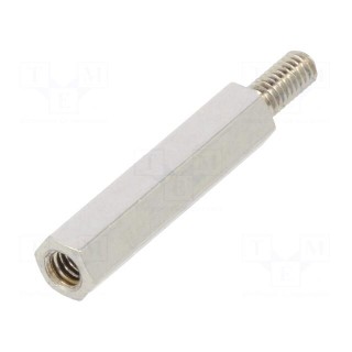 Screwed spacer sleeve | Int.thread: M2,5 | 18mm | Ext.thread: M2,5