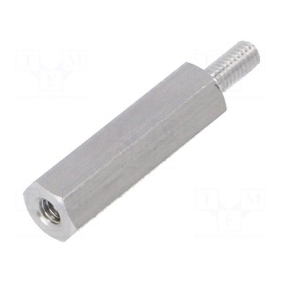 Screwed spacer sleeve | Int.thread: M2,5 | 18mm | Ext.thread: M2,5