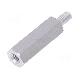 Screwed spacer sleeve | Int.thread: M3 | 18mm | Ext.thread: M3