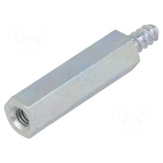 Screwed spacer sleeve | Int.thread: M3 | 20mm | Ext.thread: ST2,9