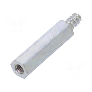 Screwed spacer sleeve | Int.thread: M3 | 20mm | Ext.thread: ST3,3