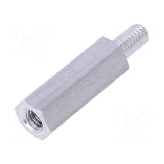 Screwed spacer sleeve | Int.thread: M4 | 20mm | Ext.thread: M4