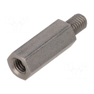 Screwed spacer sleeve | Int.thread: M5 | 20mm | Ext.thread: M5