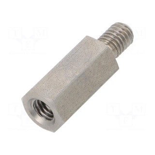 Screwed spacer sleeve | Int.thread: M6 | 20mm | Ext.thread: M6