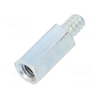 Screwed spacer sleeve | Int.thread: M6 | 20mm | Ext.thread: ST6,3