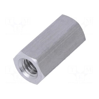 Screwed spacer sleeve | Int.thread: M6 | 20mm | hexagonal | aluminium