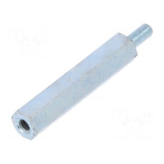 Screwed spacer sleeve | Int.thread: M2,5 | 25mm | Ext.thread: M2,5