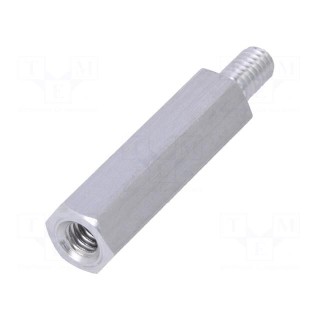 Screwed spacer sleeve | Int.thread: M4 | 25mm | Ext.thread: M4