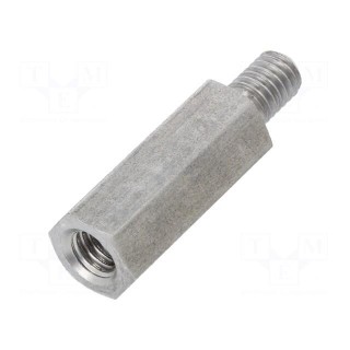 Screwed spacer sleeve | Int.thread: M6 | 25mm | Ext.thread: M6