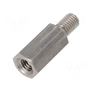 Screwed spacer sleeve | 25mm | Int.thread: M8 | Ext.thread: M8