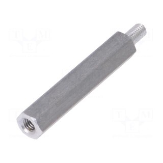 Screwed spacer sleeve | 30mm | Int.thread: M3 | Ext.thread: M3