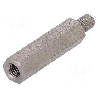 Screwed spacer sleeve | 30mm | Int.thread: M5 | Ext.thread: M5