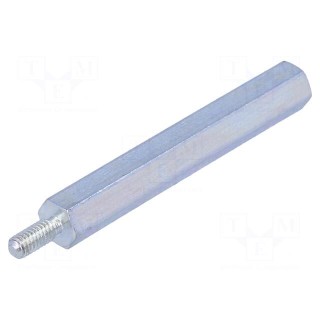 Screwed spacer sleeve | Int.thread: M2,5 | 35mm | Ext.thread: M2,5