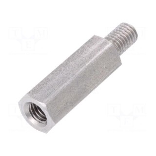 Screwed spacer sleeve | Int.thread: M8 | 35mm | Ext.thread: M8