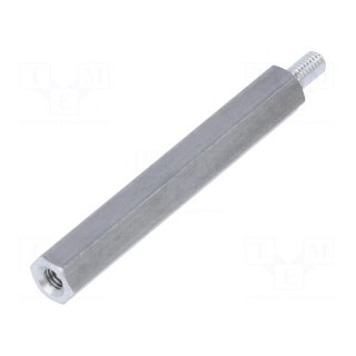 Screwed spacer sleeve | Int.thread: M3 | 40mm | Ext.thread: M3