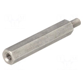 Screwed spacer sleeve | Int.thread: M4 | 40mm | Ext.thread: M4