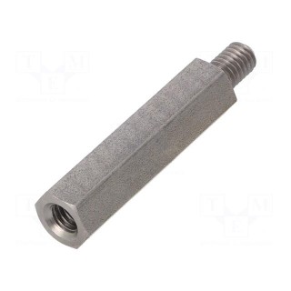 Screwed spacer sleeve | Int.thread: M6 | 40mm | Ext.thread: M6