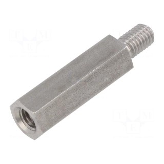 Screwed spacer sleeve | Int.thread: M8 | 40mm | Ext.thread: M8