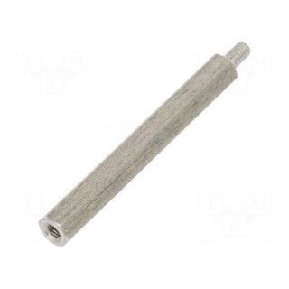 Screwed spacer sleeve | Int.thread: M3 | 45mm | Ext.thread: M3