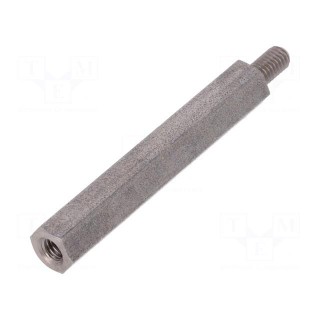 Screwed spacer sleeve | Int.thread: M4 | 45mm | Ext.thread: M4