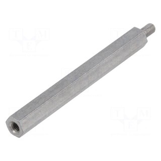 Screwed spacer sleeve | Int.thread: M3 | 50mm | Ext.thread: M3