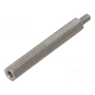 Screwed spacer sleeve | Int.thread: M4 | 50mm | Ext.thread: M4