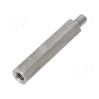 Screwed spacer sleeve | Int.thread: M6 | 50mm | Ext.thread: M6