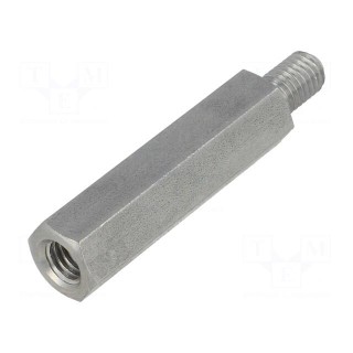 Screwed spacer sleeve | Int.thread: M8 | 50mm | Ext.thread: M8