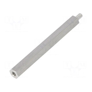 Screwed spacer sleeve | Int.thread: M3 | 55mm | Ext.thread: M3