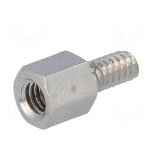 Screwed spacer sleeve | 5mm | Int.thread: M3 | Ext.thread: UNC4-40
