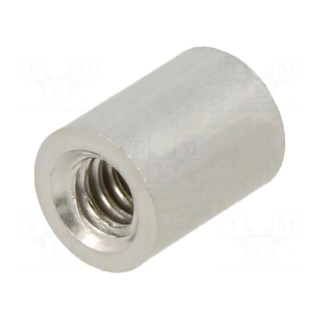 Screwed spacer sleeve | 6.35mm | Int.thread: UNC4-40 | cylindrical