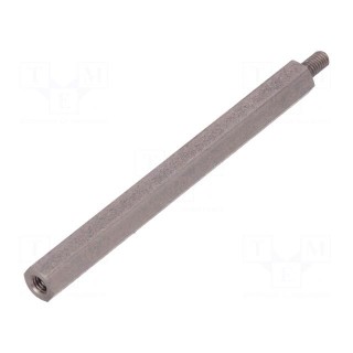 Screwed spacer sleeve | Int.thread: M3 | 60mm | Ext.thread: M3