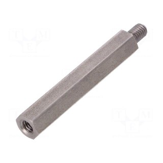 Screwed spacer sleeve | Int.thread: M6 | 60mm | Ext.thread: M6