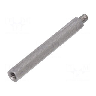 Screwed spacer sleeve | Int.thread: M5 | 65mm | Ext.thread: M5