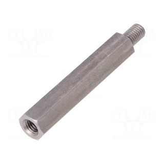 Screwed spacer sleeve | Int.thread: M8 | 70mm | Ext.thread: M8