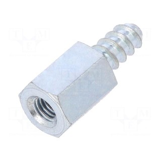 Screwed spacer sleeve | Int.thread: M3 | 8mm | Ext.thread: ST3,5