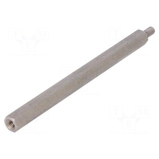 Screwed spacer sleeve | Int.thread: M4 | 90mm | Ext.thread: M4