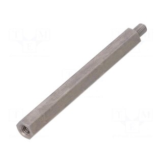 Screwed spacer sleeve | Int.thread: M6 | 90mm | Ext.thread: M6