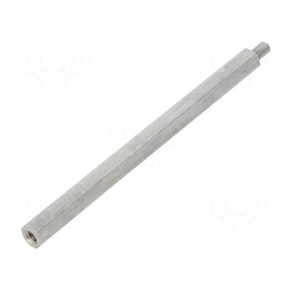 Screwed spacer sleeve | 95mm | Int.thread: M4 | Ext.thread: M4