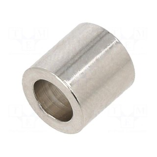 Spacer sleeve | 10mm | cylindrical | brass | nickel | Out.diam: 10mm