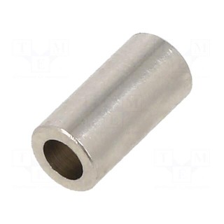 Spacer sleeve | 10mm | cylindrical | brass | nickel | Out.diam: 5mm