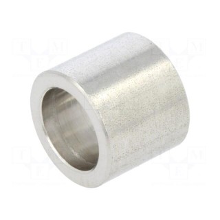 Spacer sleeve | 10mm | cylindrical | stainless steel | Out.diam: 12mm