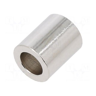 Spacer sleeve | 12mm | cylindrical | brass | nickel | Out.diam: 10mm