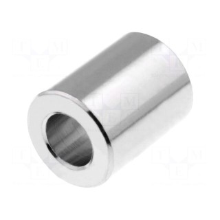 Spacer sleeve | 12mm | cylindrical | brass | nickel | Out.diam: 4mm