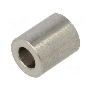 Spacer sleeve | 12mm | cylindrical | stainless steel | Out.diam: 10mm