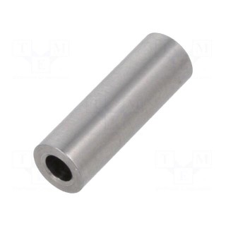Spacer sleeve | 15mm | cylindrical | stainless steel | Out.diam: 5mm
